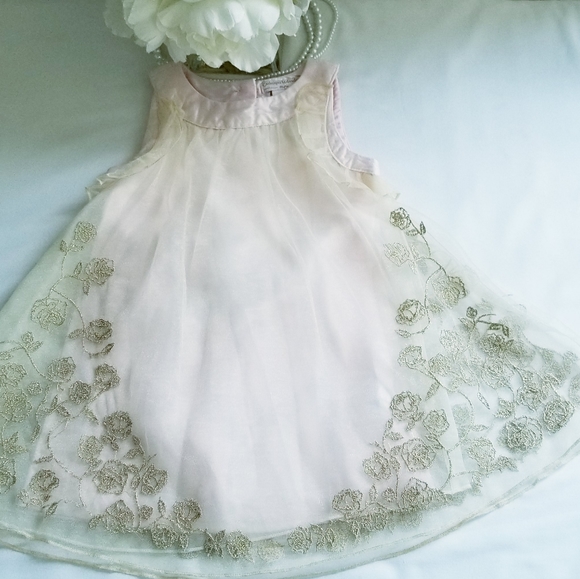 NEW Catherine Malandrino 2-Pc Set Embroidered Floral Tulle Dress and Bottom 12M - Picture 3 of 13
